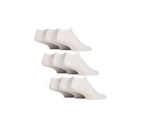 SOCKSHOP Gentle Grip Men's 9 Pack Diabetic Trainer Socks, Swollen Feet Wide Ankle Socks in White | Size: 6-11 SOCKSHOP Gentle Grip White 6-11