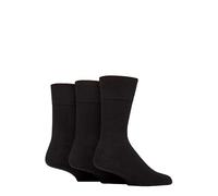 SockShop Gentle Grip Men's Sports Socks 3 Pairs Size 6-11 Black