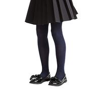 SockShop Girls’ Plain Bamboo Tights - Soft, Seamless, Breathable Comfortable Tights, Kids School Uniform, Black, Navy, Grey,Solid Colour 1 Pack