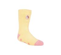 SOCKSHOP Heat Holders 1 Pair Disney Beauty & the Beast Slipper Socks in Yellow | Size: 9-12 SOCKSHOP Heat Holders Yellow 9-12