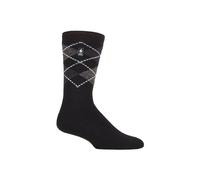 SOCKSHOP Heat Holders Men's 1 Pair 1.6 TOG Lite Striped, Patterned & Argyle Socks in Silver | Size: 6-11 SOCKSHOP Heat Holders Silver 6-11