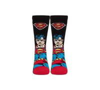SOCKSHOP Heat Holders Men's Mens 1 Pair DC 1.6 TOG Lite Superman Thermal Socks in Black | Size: 6-11 SOCKSHOP Heat Holders Black 6-11