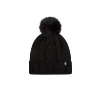 HEAT HOLDERS SOCKSHOP Women's Hat - 'Kiruna', Centre Cable Knit Pattern, Fluffy Pom Pom, Thermal, Warm & Cosy, Outdoor, Walking 1 Pack One Size Black