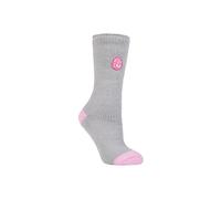 SOCKSHOP Heat Holders Women's 1 Pair Care Bear Slipper Socks in Light Grey | Size: 4-8 SOCKSHOP Heat Holders Light Grey 4-8