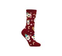 SOCKSHOP Heat Holders Women's 1 Pair Lite Christmas Socks in Red | Size: 4-8 SOCKSHOP Heat Holders Red 4-8