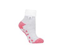 Women's Slipper Socks Lounge Thermal Gripper Feather Top HEAT HOLDERS 1 Pair 4-8