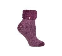 SOCKSHOP Heat Holders Women's 1 Pair Lounge Feather Turn Over Cuff Socks in Pale Lilac | Size: 4-8 SOCKSHOP Heat Holders Pale Lilac 4-8