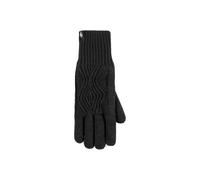 SOCKSHOP Heat Holders Women's 1 Pair Tampere Centre Cable Gloves in Black | Size: S/M SOCKSHOP Heat Holders Black S/M
