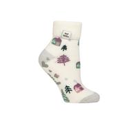 SOCKSHOP Heat Holders Women's 1 Pair Turn Over Cuff Lite Lounge Socks in Cream | Size: 4-8 SOCKSHOP Heat Holders Cream 4-8