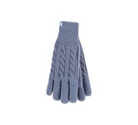 SOCKSHOP Heat Holders Women's 1 Pair Willow Cable Gloves in Blue | Size: Medium/Large SOCKSHOP Heat Holders Blue M/L