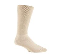 SockShop Iomi Footnurse Mens and Ladies Oedema Extra Wide Cotton Socks Pack of 1 Beige 12-14