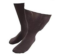 SockShop Iomi Footnurse - Mens & Womens Unisex Extra Wide Soft Cotton Oedema Socks for Swollen Feet (12-14 UK (45-50 eur), Brown)