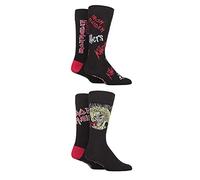 SockShop Iron Maiden Luxury Gift Box Cotton Socks 4 Pack | Fun cotton socks in luxury gift box featuring iconic designs, sizes 4-8, 6-11, 12-14, ideal for rock & heavy metal fans.