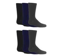 SockShop Kids Bamboo School Socks - Boys Girls Plain Striped Breathable, Soft, Cooling Socks Comfort Cuff Smooth Toe Seams 6 Pairs Black Navy Grey 6-8.5 Kids (1-3 Years)