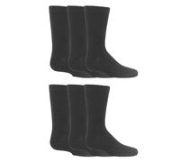 SockShop Kids Bamboo School Socks - Boys Girls Plain Striped Breathable, Soft, Cooling Socks Comfort Cuff Smooth Toe Seams 6 Pairs Grey 9-12 Kids (4-7 Years)