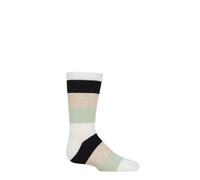 SockShop Kids’ Bamboo Socks with Comfort Cuff and Hand Linked Toes, Plain Bright Solid Striped Colours, Soft and Breathable, 1 Pair Pack White/Navy/Neutral 4-5.5 Kids