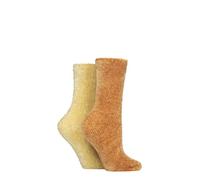 SockShop Ladies Chenille Boot Socks - Silky Smooth Material, for Outdoors, walking & Hiking in a Multipack of 2 Pairs in Many Colours Size 4-8 (UK, Numeric, 4, 8, Regular, Regular, Pumpkin Spice)