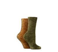 SockShop Ladies Chenille Boot Socks - Silky Smooth Material, for Outdoors, walking & Hiking in a Multipack of 2 Pairs in Many Colours Size 4-8 (UK, Numeric, 4, 8, Regular, Regular, Wild Terrain)