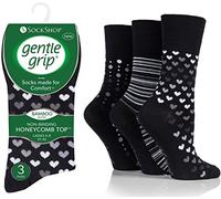 SockShop Ladies Gentle Grip Bamboo Socks Black Mixed