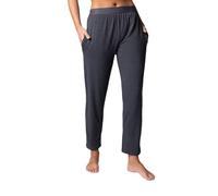 SockShop Lazy Panda Ladies’ Bamboo Loungewear Selection, Tops, Vests, Shorts and Bottoms in Plains and Stripes, Sizes 10 to 16, Soft and Breathable, Pack of 1 Charcoal Classic Bottoms 16