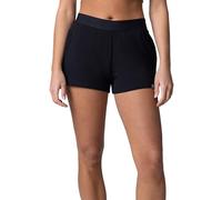 SockShop Lazy Panda Ladies’ Bamboo Loungewear Selection, Tops, Vests, Shorts and Bottoms in Plains and Stripes, Sizes 10 to 16, Soft and Breathable, Pack of 1 Black Shorts 12