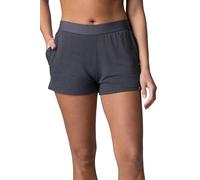 SockShop Lazy Panda Ladies’ Bamboo Loungewear Selection, Tops, Vests, Shorts and Bottoms in Plains and Stripes, Sizes 10 to 16, Soft and Breathable, Pack of 1 Charcoal Shorts 10