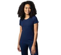 SockShop Lazy Panda Ladies’ Bamboo Loungewear Selection, Tops, Vests, Shorts and Bottoms in Plains and Stripes, Sizes 10 to 16, Soft and Breathable, Pack of 1 Navy T-Shirt 16
