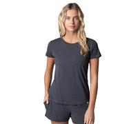 SockShop Lazy Panda Ladies’ Bamboo Loungewear Selection, Tops, Vests, Shorts and Bottoms in Plains and Stripes, Sizes 10 to 16, Soft and Breathable, Pack of 1 Charcoal T-Shirt 12
