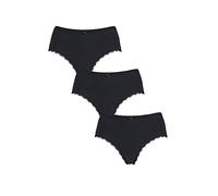 SockShop Lazy Panda Ladies Bamboo Low Rise Shorties Pack of 3 Black 10 Ladies