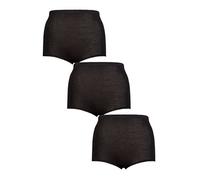 SockShop Lazy Panda Ladies Bamboo Maxi Briefs Pack of 3 Black 28