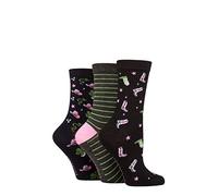 SockShop Lazy Panda Ladies Novelty Bamboo Socks Pack of 3 Cowboy 4-8