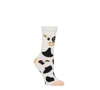 SockShop Lazy Panda Men's and Ladies' Bamboo Fun and Novelty Socks Pack of 1 Cow 4-8