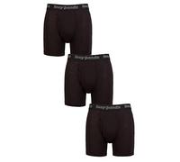 SockShop Lazy Panda Mens Bamboo Boxer Shorts Pack of 3 Black Large
