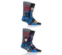SockShop Men’s Marvel Superheroes Hawkeye, Black Widow, Black Panther and Doctor Strange Cotton Socks for Comic Book and Film Fans in Multipack of 4 Designs