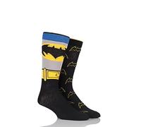 SockShop Men's 2 Pair DC Comics Mix Batman Socks - Assorted 6-11