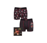 SOCKSHOP Men's Alice Cooper 2 Pack Exclusive to Gift Boxed Boxer Shorts in Black | Size: Small SockShop Black S