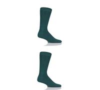 SockShop Mens and Ladies Plain and Striped Colour Burst Bamboo Socks with Smooth Toe Seams Pack of 2 Message In A Bottle 12-14