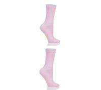 SockShop Mens and Ladies Plain and Striped Colour Burst Bamboo Socks with Smooth Toe Seams Pack of 2 Pretty In Pink 4-8