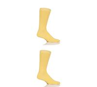 SockShop Mens and Ladies Plain and Striped Colour Burst Bamboo Socks with Smooth Toe Seams Pack of 2 Hello Sunshine 7-11