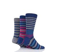 SockShop Men's Comfort Cuff Socks - Striped and Plain Soft Breathable & Cooling Bamboo Material Multipack of 3 Pairs Members Only 7-11