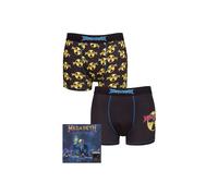 SOCKSHOP Men's Megadeth 2 Pack Exclusive to Gift Boxed Boxer Shorts in Black | Size: Large SockShop Black L