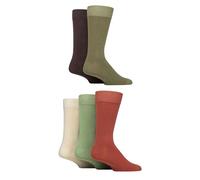 SockShop Men's Natural Bamboo Socks Various Designs Everyday Wear Plain, Patterned, Bright and Colourful 5 Pair Pack (UK, Numeric, 7, 11, Regular, Regular, Wild Terrain Plain)