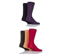 SockShop Men's Patterned Bright Colourful Natural Bamboo Socks Various Designs for Everyday Wear Size 7-11 Pack of 5 Fashion Cols 7-11