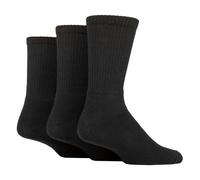 Sockshop Mens Plain Crew Sport Socks - Soft Cotton Everyday Athletic Socks (Multipack Options) - 6-11 UK - Black - 3 Pack