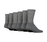 Sockshop Mens Plain Crew Sport Socks - Soft Cotton Everyday Athletic Socks (Multipack Options) - 6-11 UK - Grey - 6 Pack