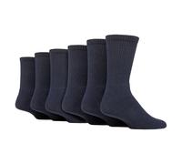 Sockshop Mens Plain Crew Sport Socks - Soft Cotton Everyday Athletic Socks (Multipack Options) - 6-11 UK - Navy - 6 Pack