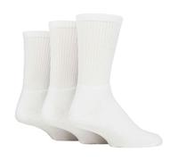Sockshop Mens Plain Crew Sport Socks - Soft Cotton Everyday Athletic Socks (Multipack Options) - 6-11 UK - White - 3 Pack