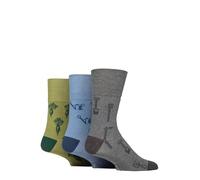 SockShop RHS Royal Horticultural Society Men's Socks Gentle Grip Floral, Botanical Patterned, Cotton, Gift for Gardeners, Size 6-11, 3 Pairs (UK, Numeric, 6, 11, Regular, Regular, Gardening)