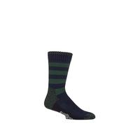 SockShop RHS Royal Horticultural Society Men's Socks - RHS x BlueGuard Soft Cotton Boot Socks for Gardening, Gift for Gardeners, 1 Pair Pack, Size 6-11 Stripe Navy 6-11