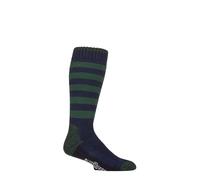 SockShop RHS Royal Horticultural Society Men's Socks - RHS x BlueGuard Soft Cotton Long Boot Socks for Gardening, Gift for Gardeners, 1 Pair Pack, Size 6-11 Stripe Navy 6-11